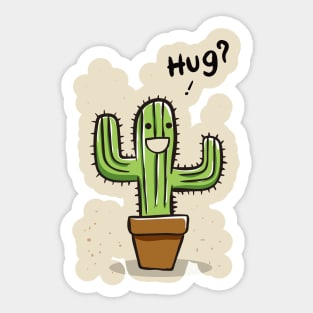 Cactus Hug Sticker